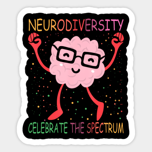 Neurodiversity Brain Autism Awareness Asd Adhd Men Women Kid Sticker